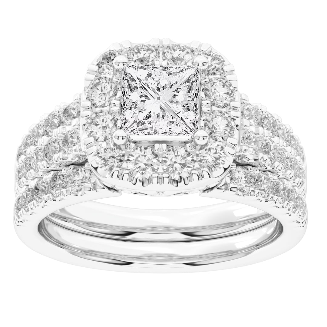 14K 1.50CT Certified Lab Grown Bridal Set