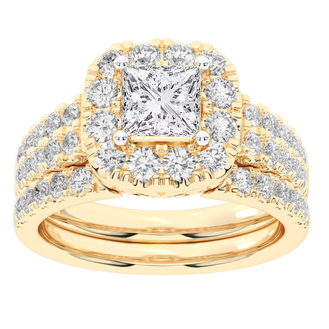 14K 2.00CT Lab Grown Diamond Bridal Set