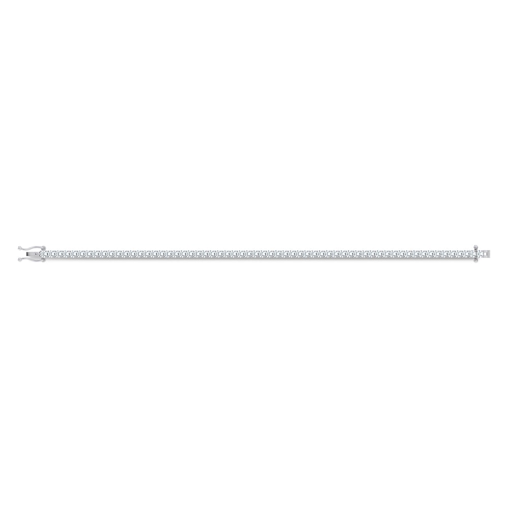 14K 4.98CT Certified Lab Grown Tennis Bracelet
