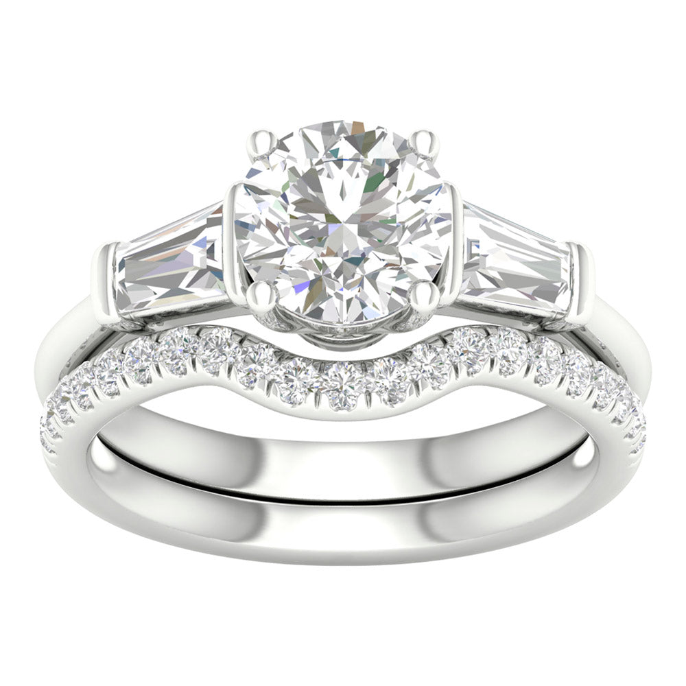 14K 2.15ct Lab Grown Bridal Set