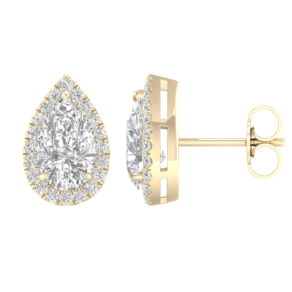 14K 2.25CT LAB GROWN EARRINGS