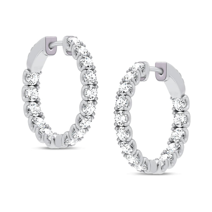 14K 3.00CT Lab Grown Diamond Hoops