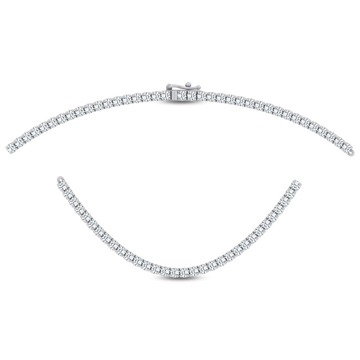 14K 5.00CT LAB DIAMOND NECKLACE TENNIS 17 INCH