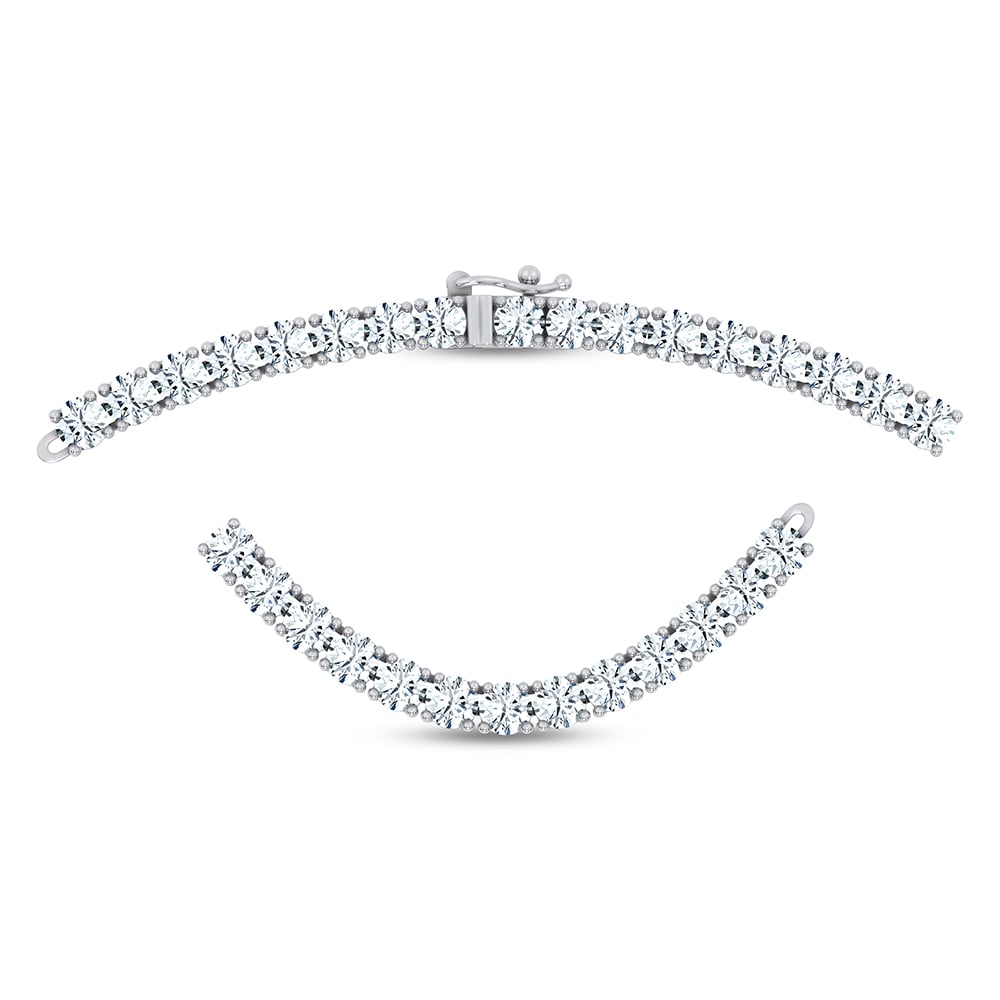 14K 20.00CT DIAMOND NECKLACE TENNIS 17 INCH