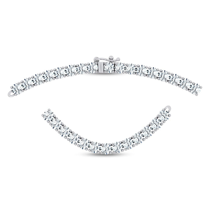14K 20.00CT DIAMOND NECKLACE TENNIS 17 INCH