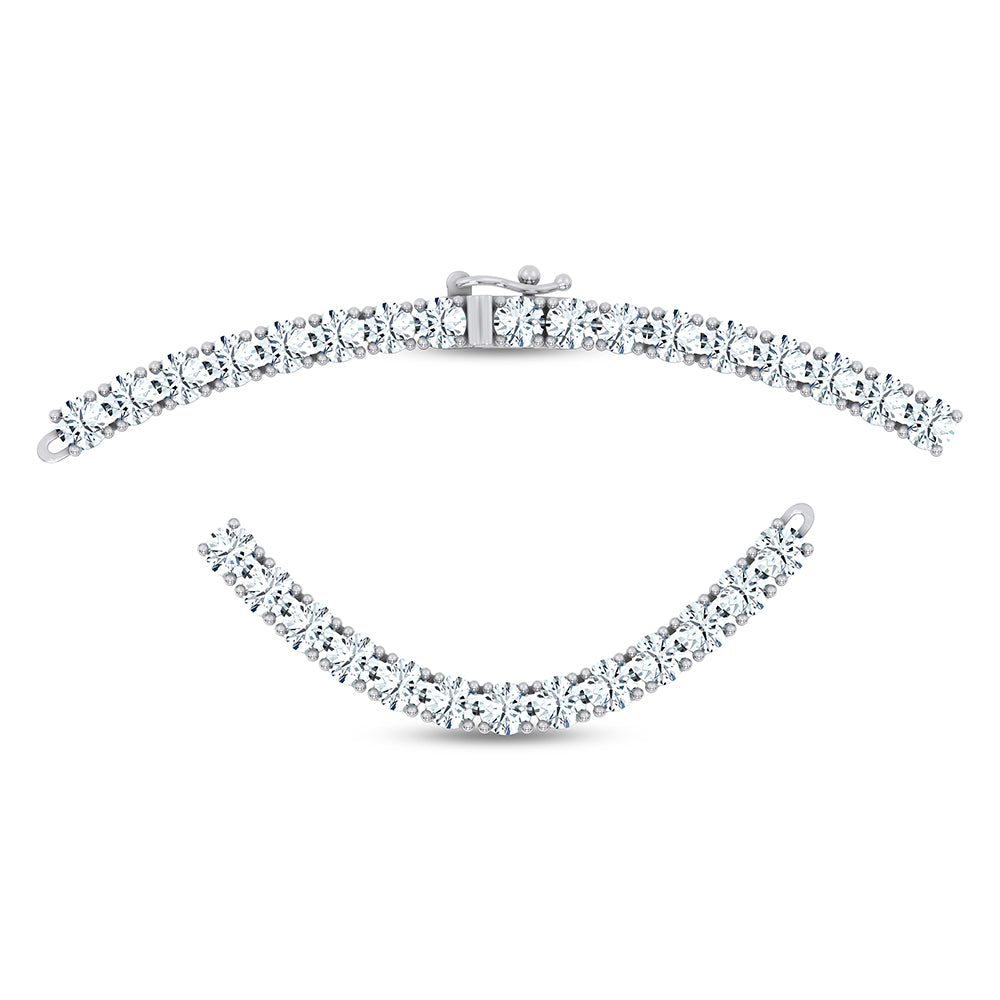 14K 20.00CT DIAMOND NECKLACE TENNIS 17 INCH