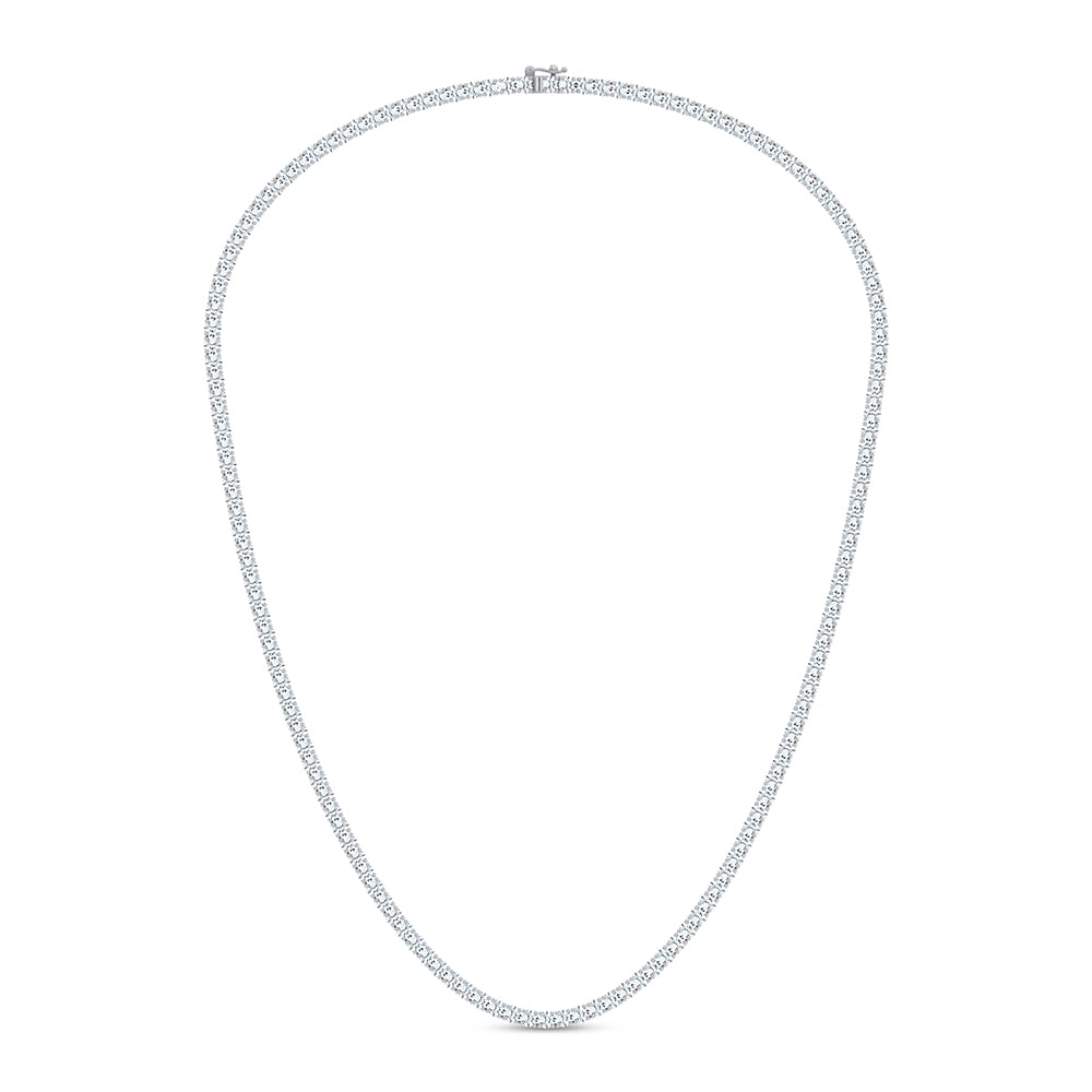 14K 10.00CT DIAMOND NECKLACE TENNIS 17 INCH