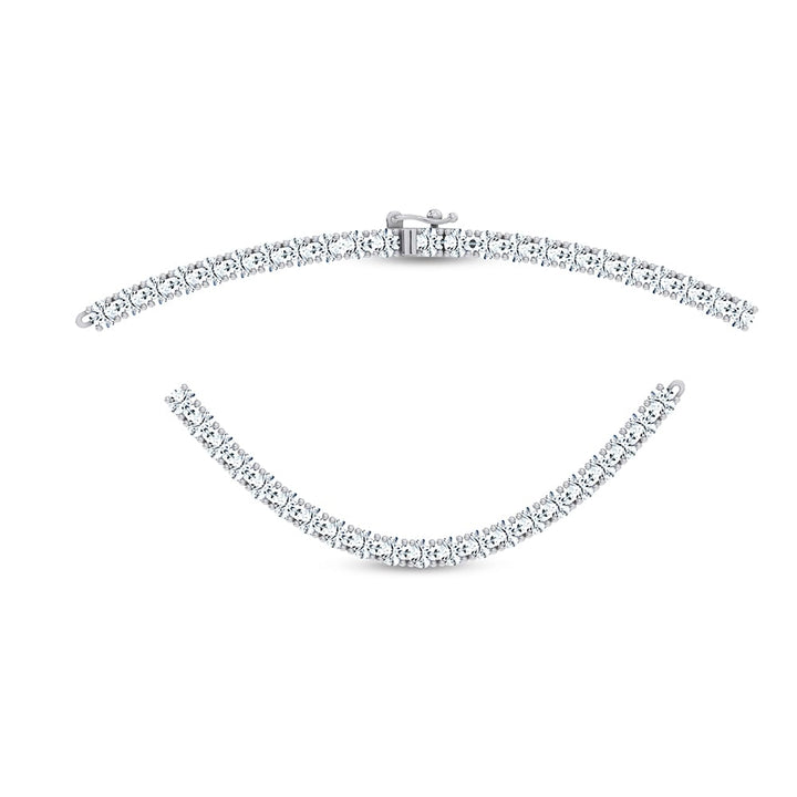 14K 10.00CT DIAMOND NECKLACE TENNIS 17 INCH