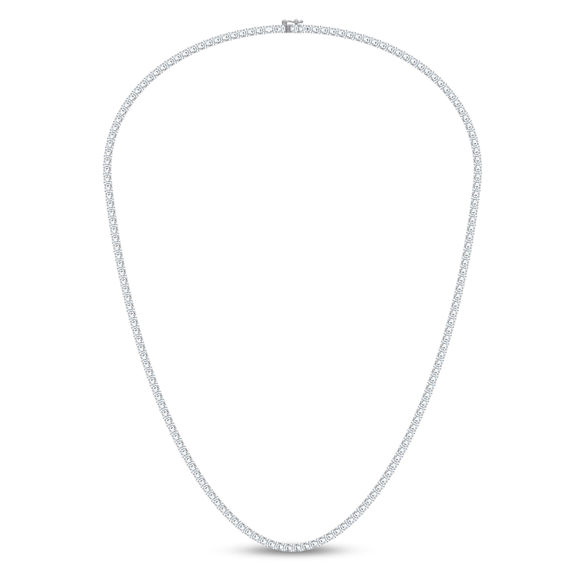 14K 7.50CT Certified Lab Grown 17 INCH TENNIS  NECKLACE TENNIS