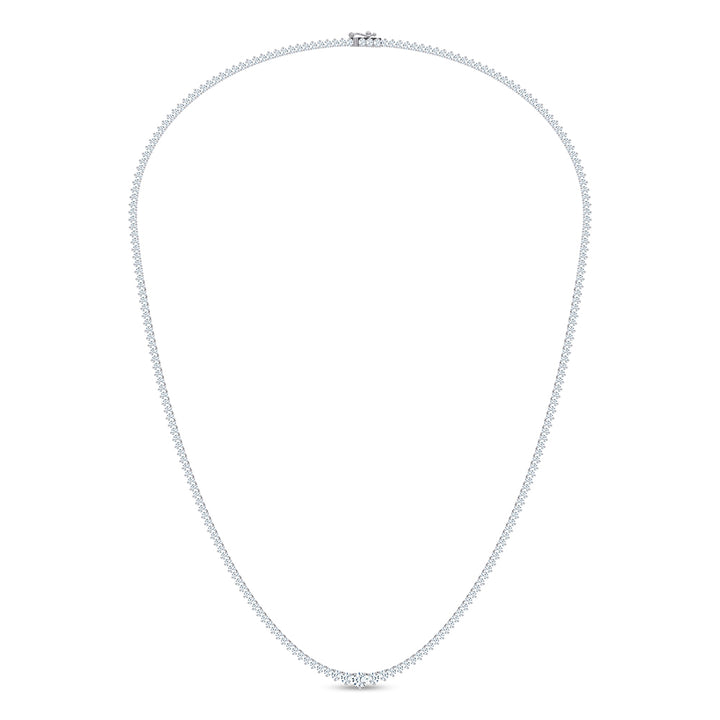14K 3.00CT GRADUATED DIAMOND NECKLACE 17 INCH