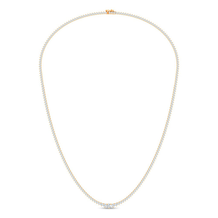 14K 3.00CT GRADUATED DIAMOND NECKLACE 17 INCH