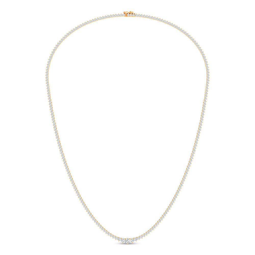 14K 3.00CT GRADUATED DIAMOND NECKLACE 17 INCH