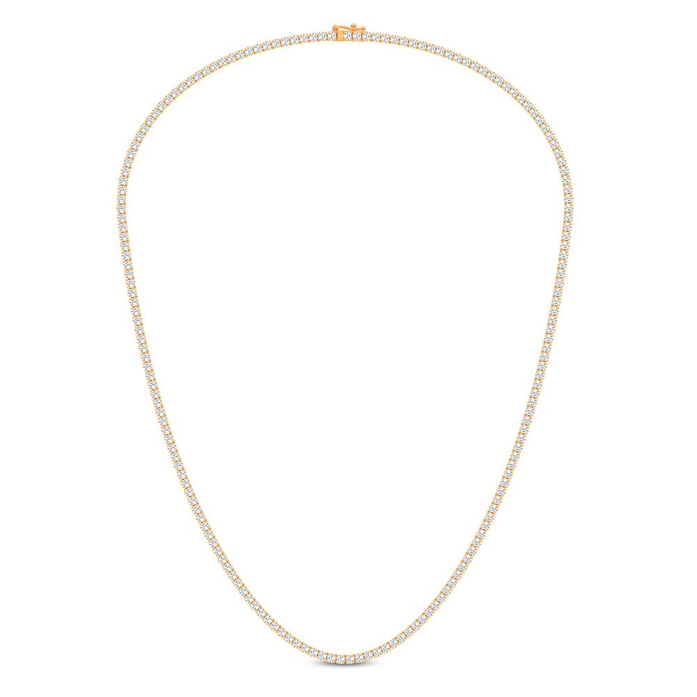 14K 5.00CT LAB DIAMOND NECKLACE TENNIS 17 INCH