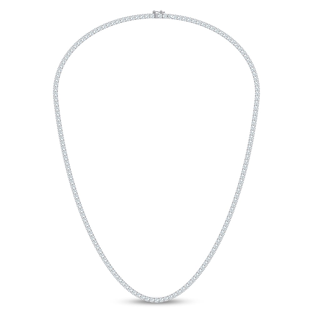 14K 10.00CT DIAMOND NECKLACE 18INCH TENNIS