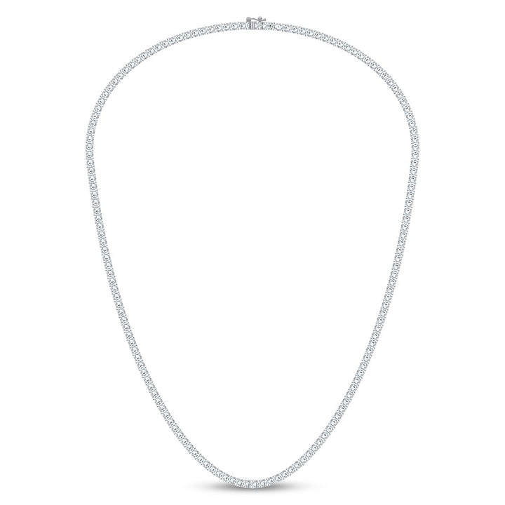 14K 10.00CT DIAMOND NECKLACE 18INCH TENNIS