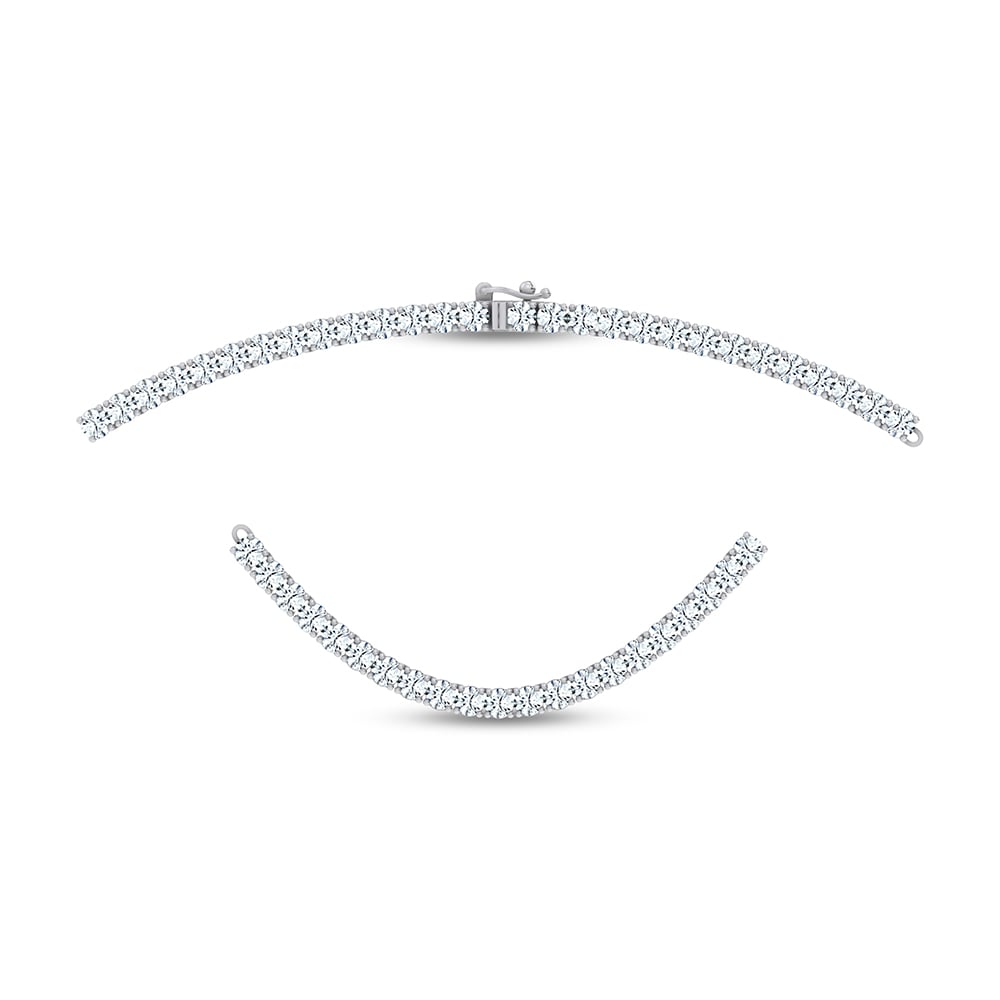 14K 10.00CT DIAMOND NECKLACE 18INCH TENNIS
