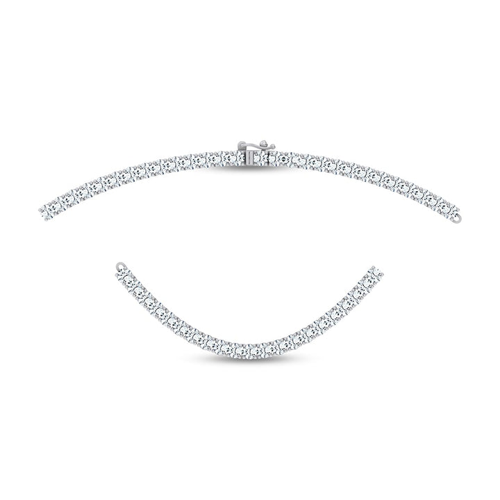 14K 10.00CT DIAMOND NECKLACE 18INCH TENNIS