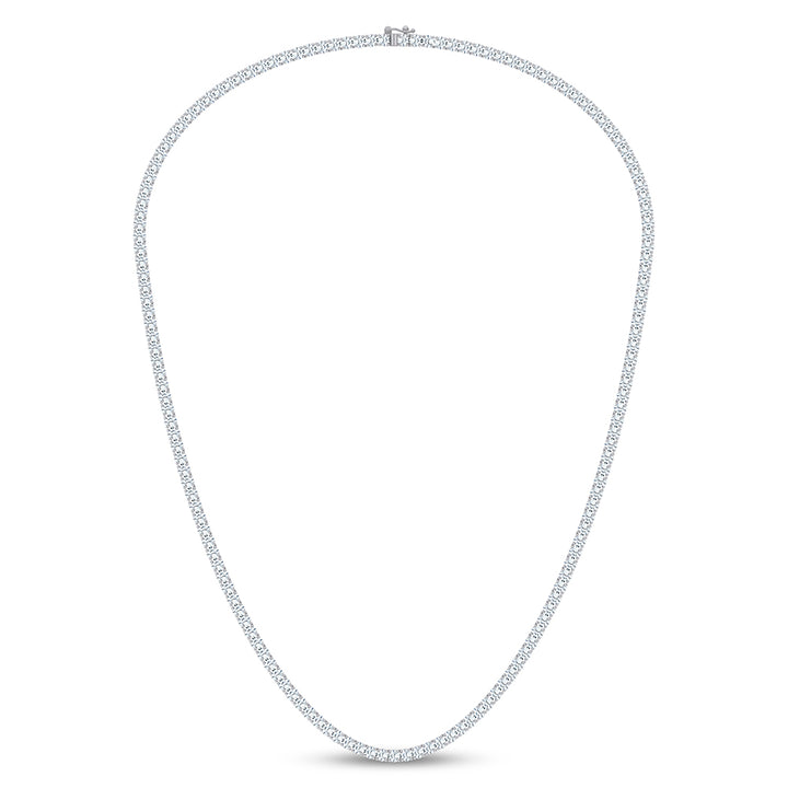 14K 10.00CT DIAMOND NECKLACE 18INCH TENNIS