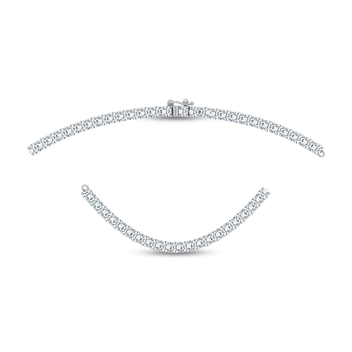14K 10.00CT DIAMOND NECKLACE 18INCH TENNIS