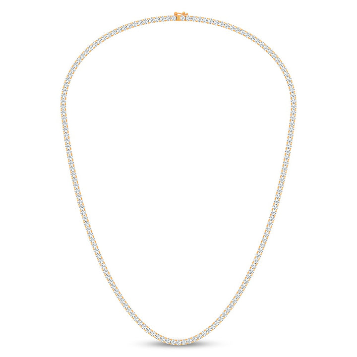 14K 10.00CT DIAMOND NECKLACE 18INCH TENNIS