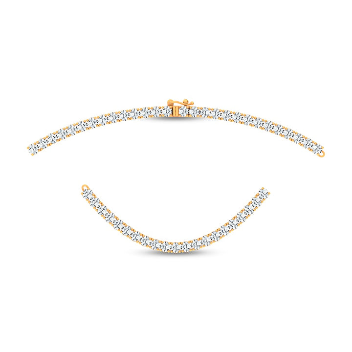 14K 10.00CT DIAMOND NECKLACE 18INCH TENNIS