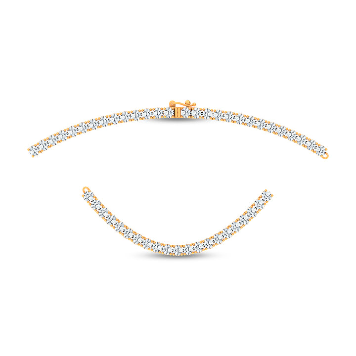 14K 10.00CT DIAMOND NECKLACE 18INCH TENNIS