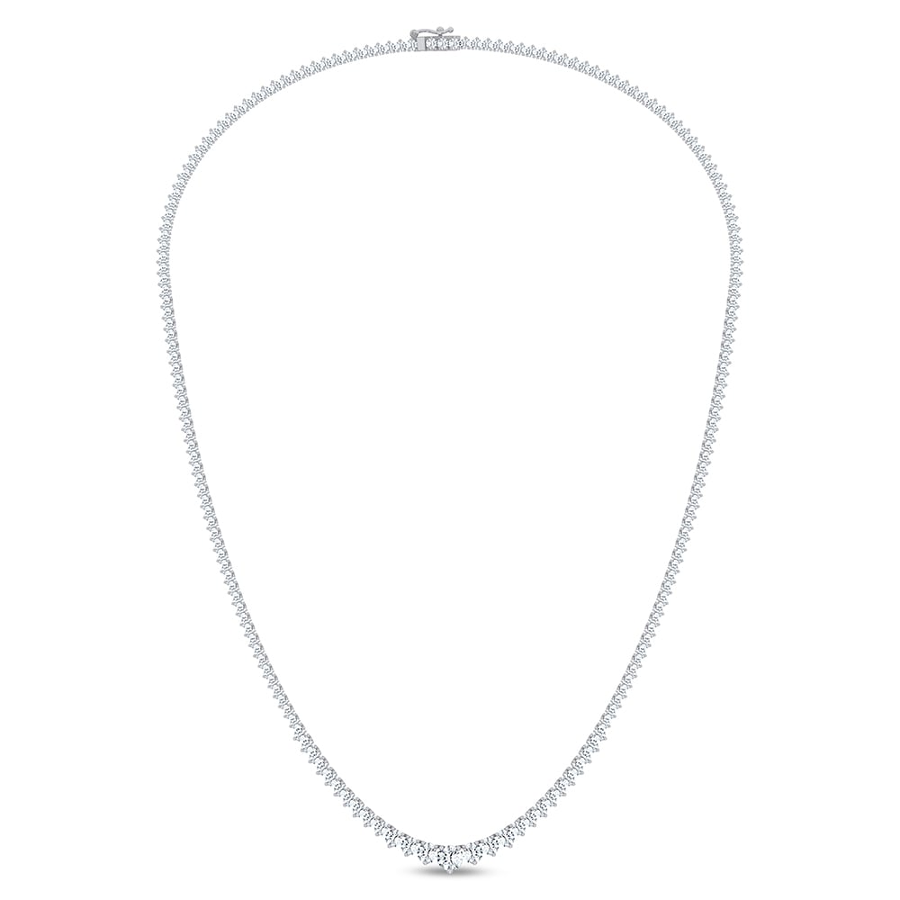 14K 7.00CT GRADUATED DIAMOND NECKLACE 17INCH