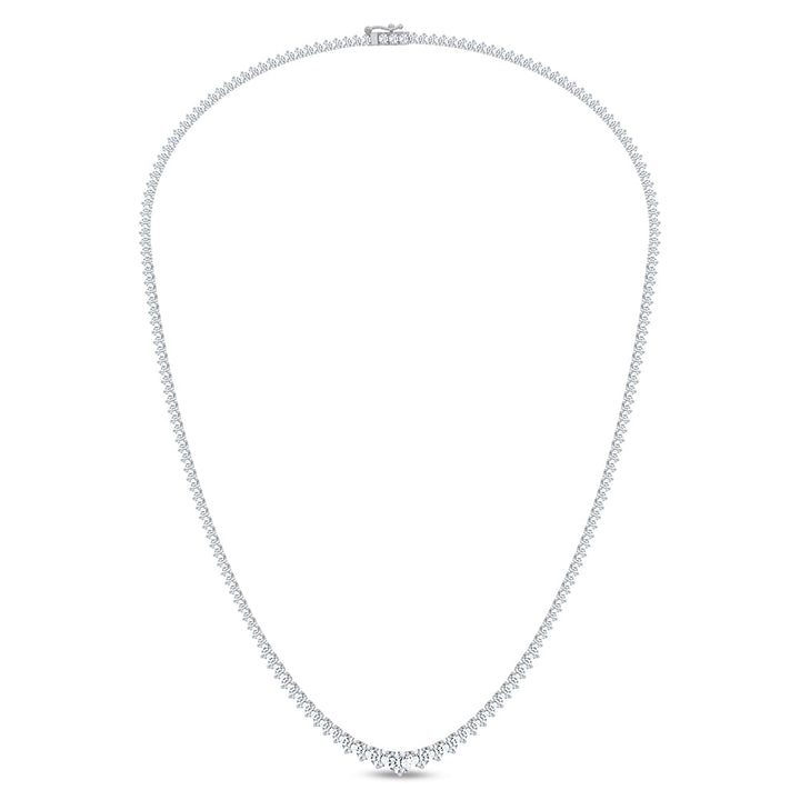 14K 7.00CT GRADUATED DIAMOND NECKLACE 17INCH