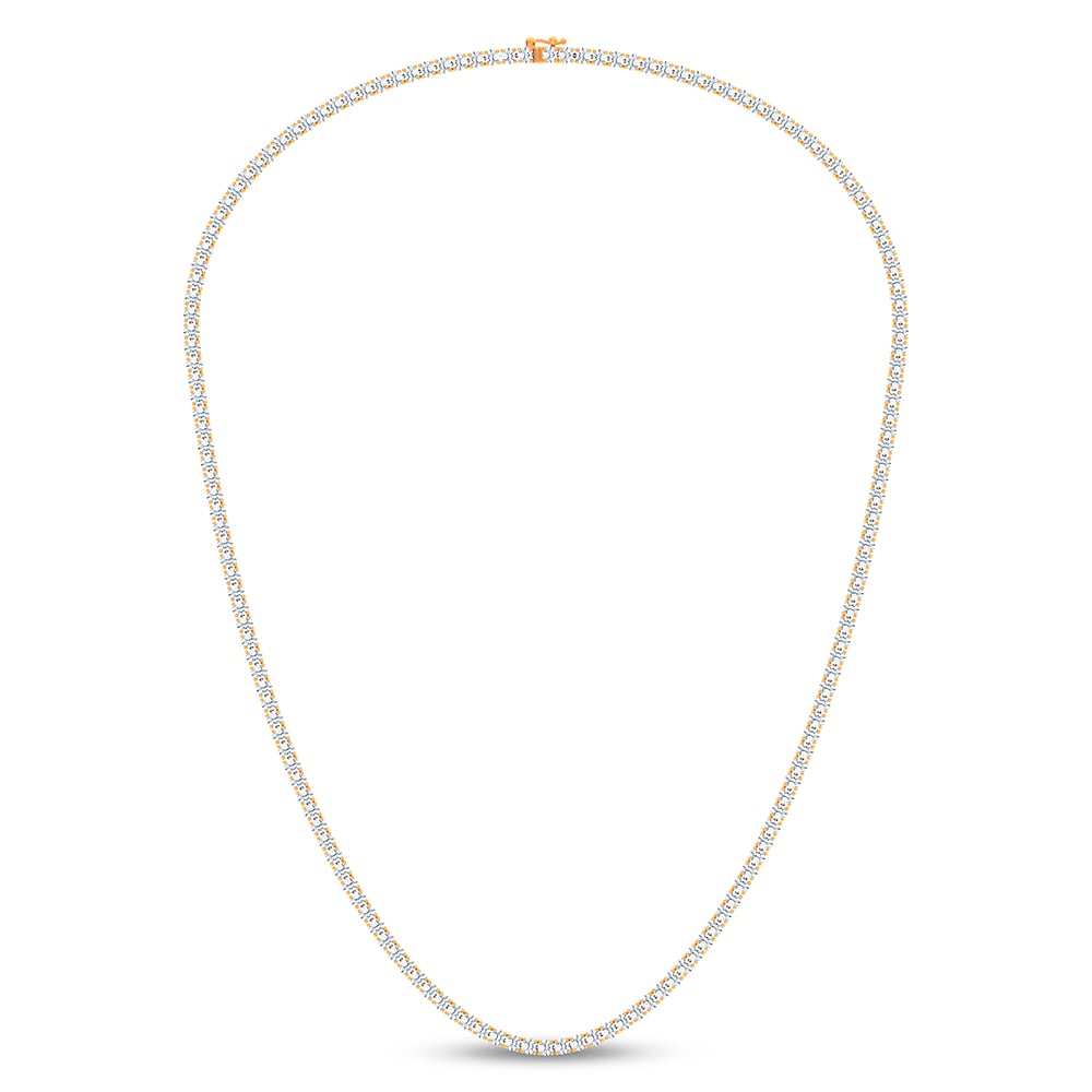 14K 7.00CT DIAMOND NECKLACE 17INCH