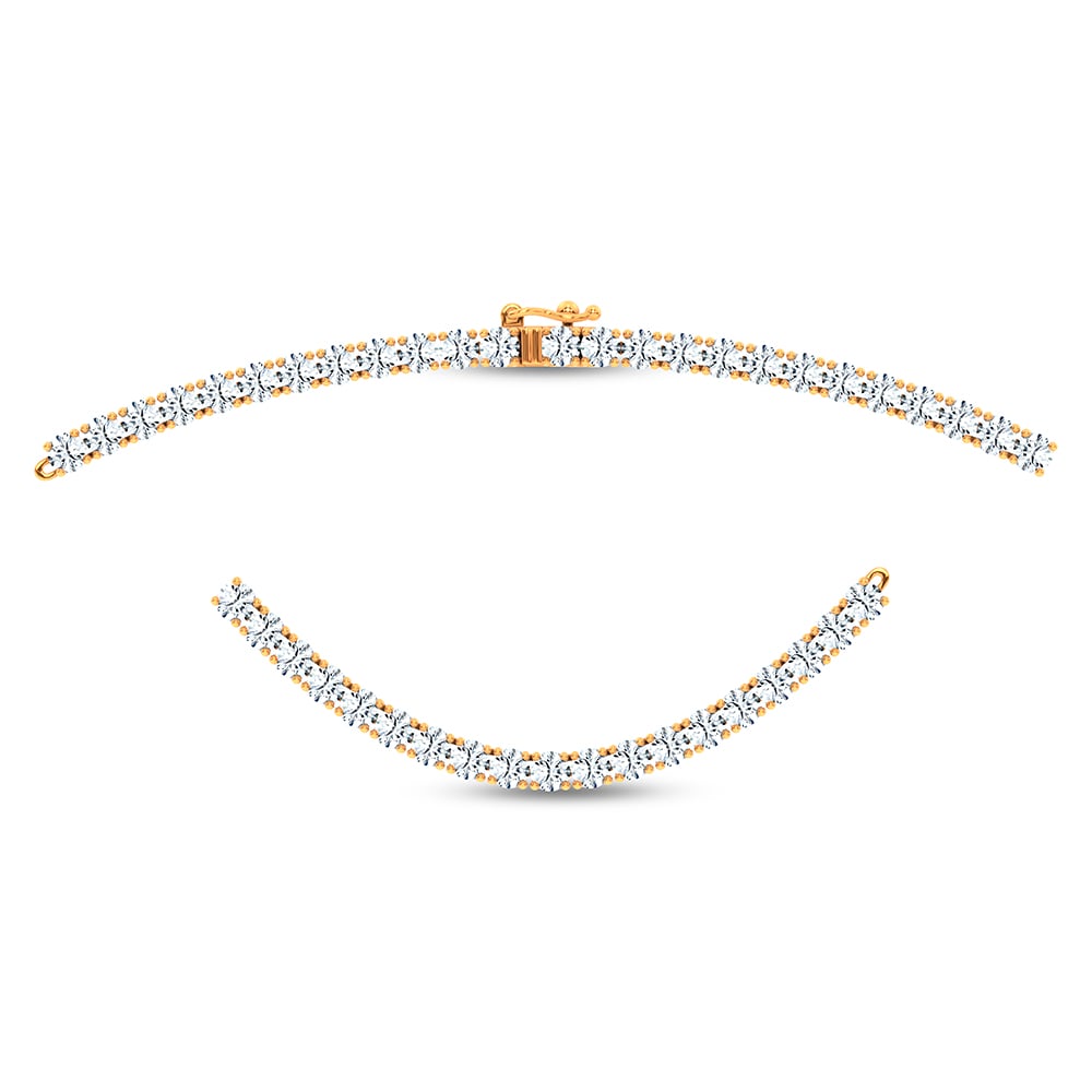 14K 7.00CT DIAMOND NECKLACE 17INCH