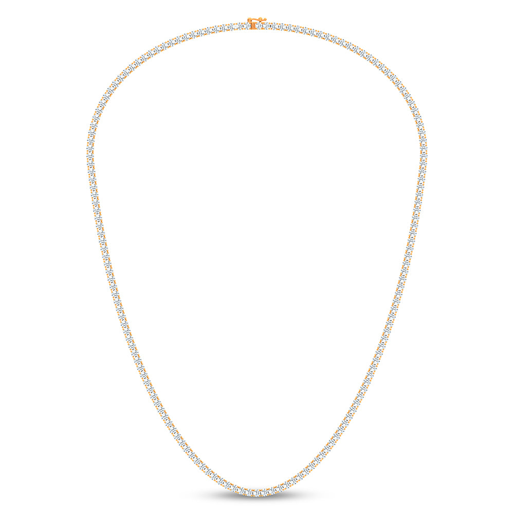 14K 7.00CT DIAMOND NECKLACE 17INCH