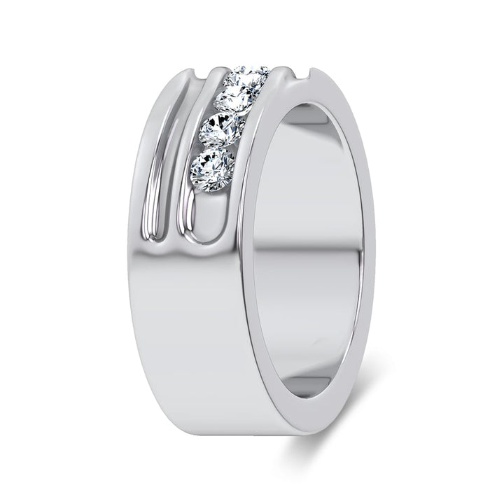 14K 1.00CT LAB DIAMOND MEN'S BAND