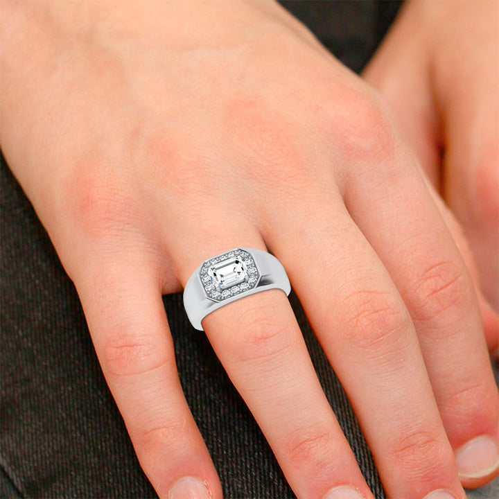 14K 1.98CT Certified Lab Grown Mens Ring