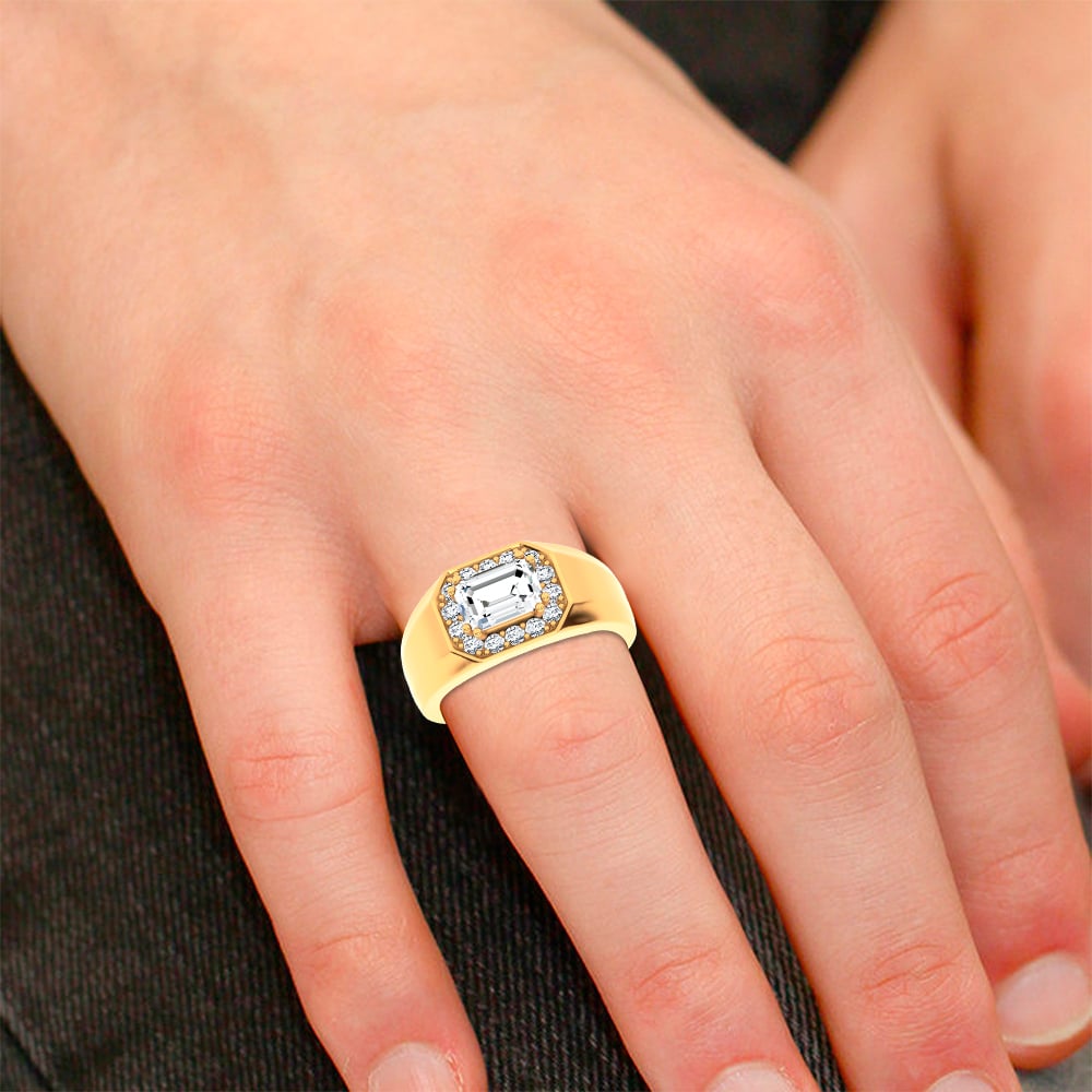 14K 1.98CT Certified Lab Grown Mens Ring