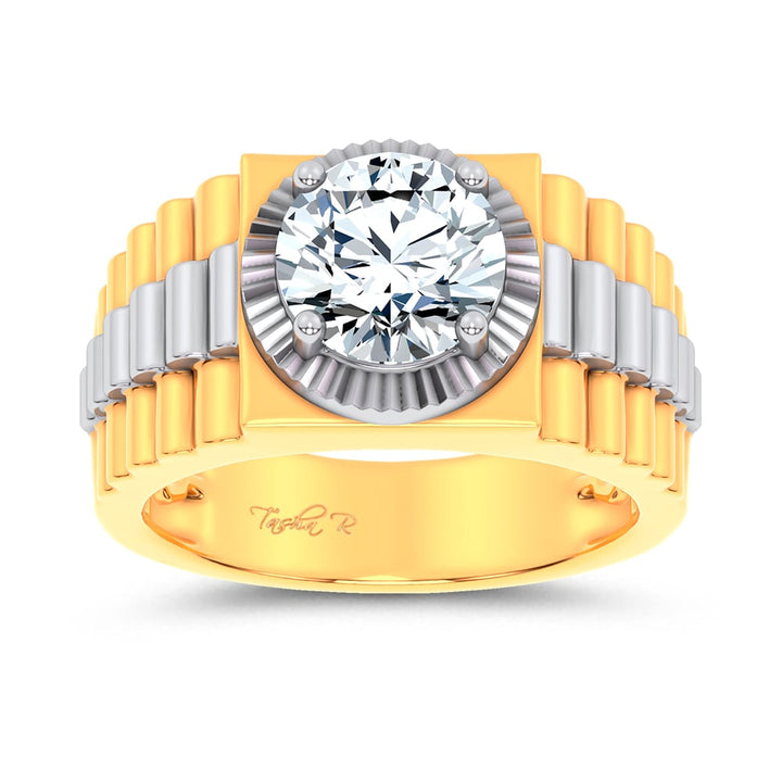 14K 2.00CT Certified Lab Grown Mens Ring