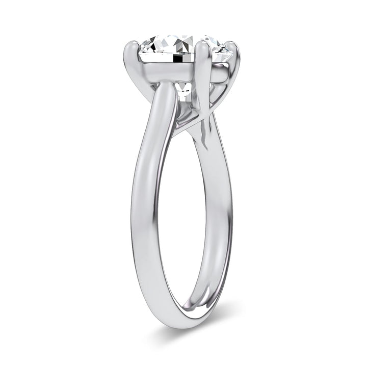 14K 4.00CT  Certified Lab Grown Solitaire Ring