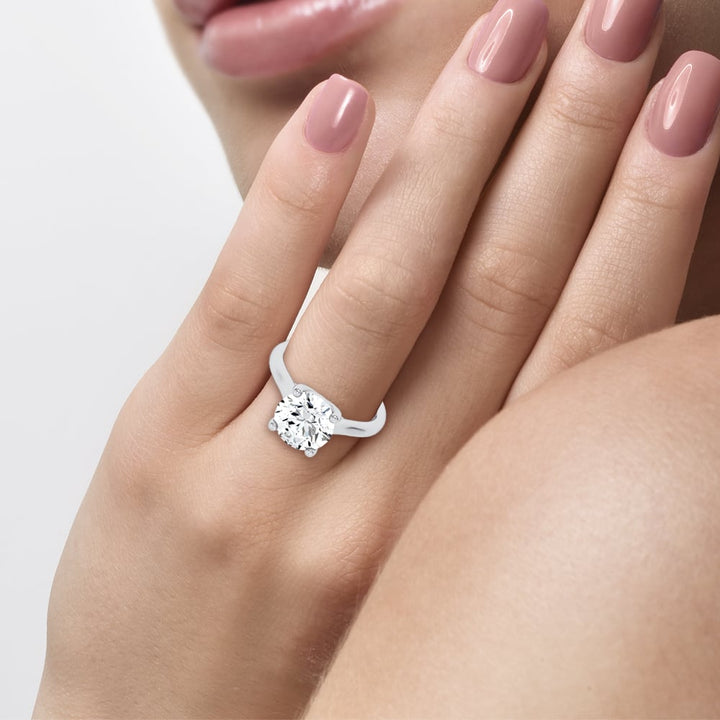 14K 4.00CT  Certified Lab Grown Solitaire Ring