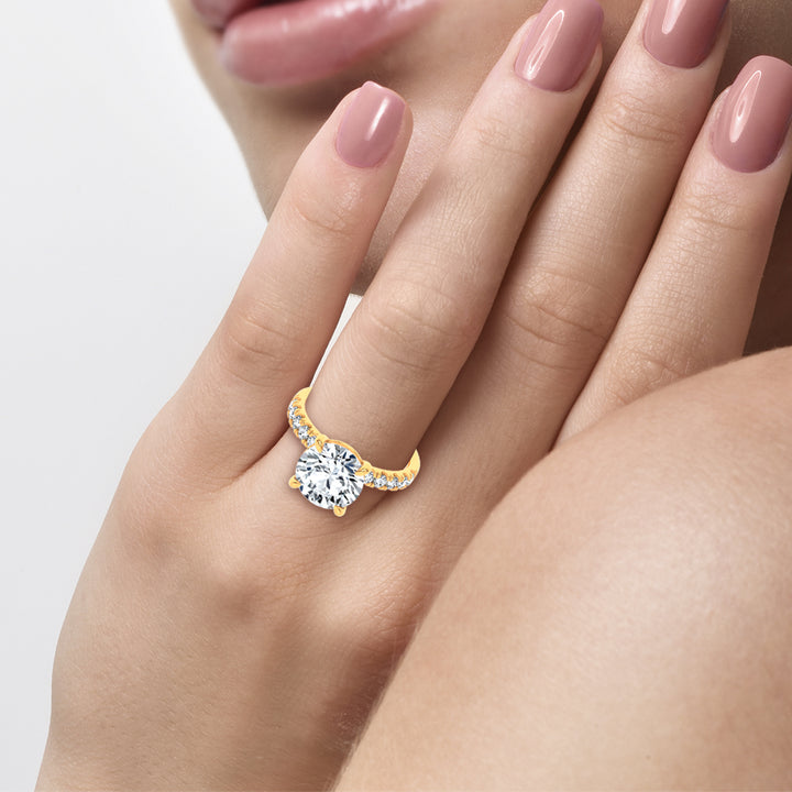 14K 4.50CT Certified Lab Grown Engagement Ring