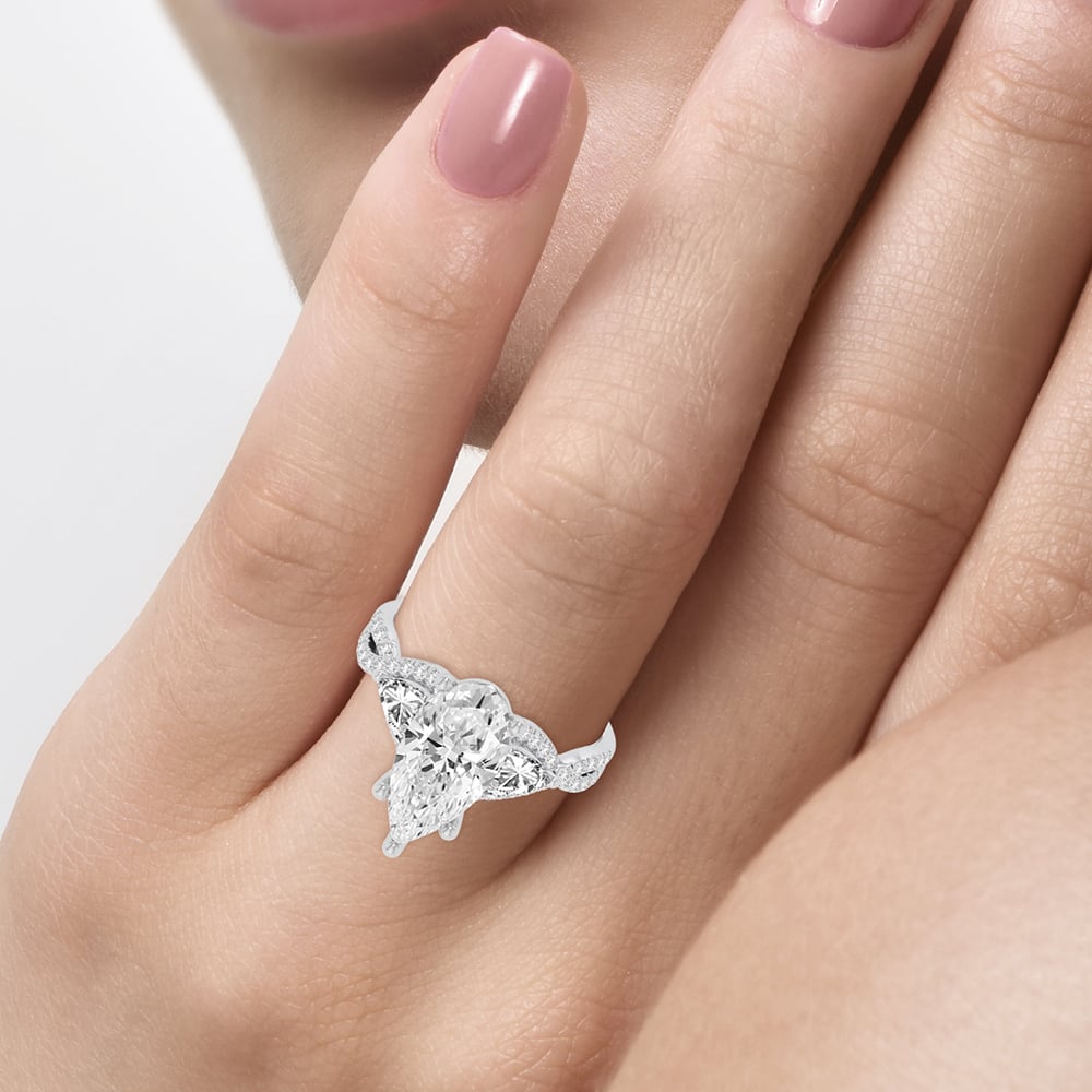 14K 3.90CT Certified Lab Grown Diamond Ring