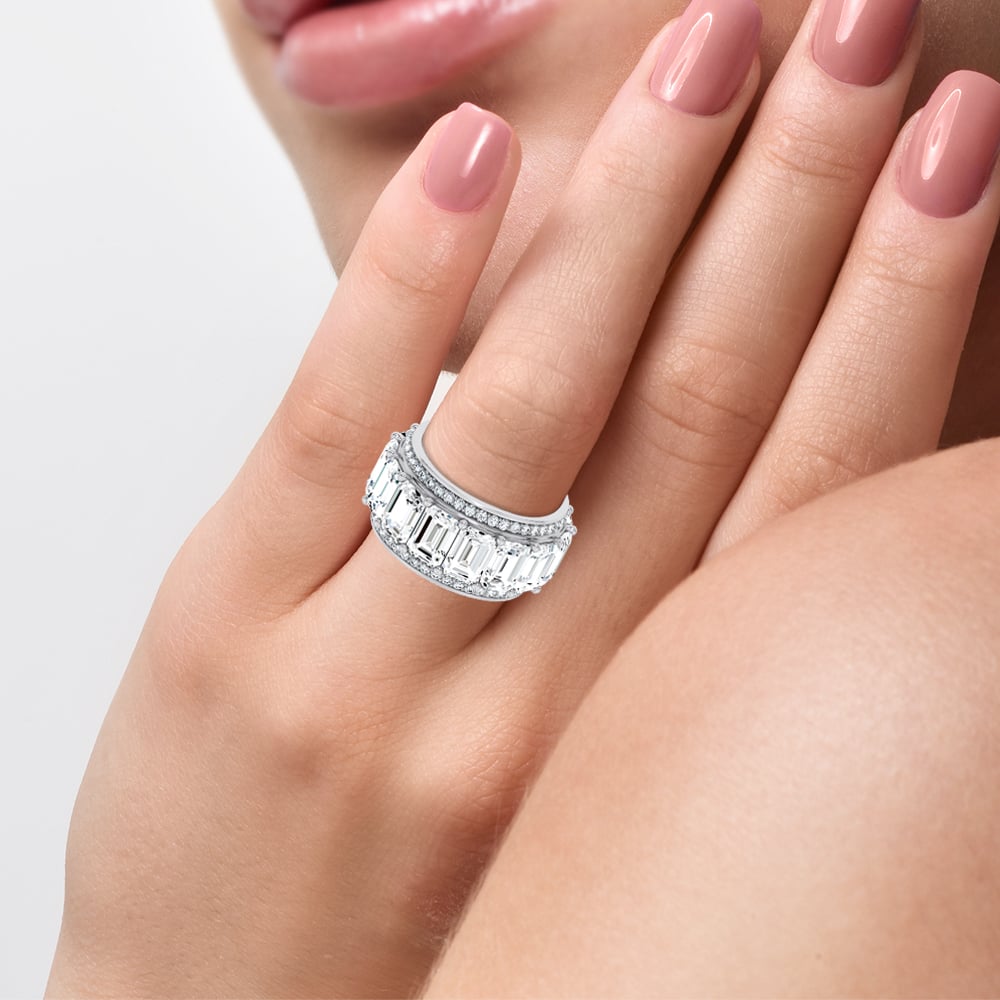 14K 12.00CT Certified Lab Grown Band
