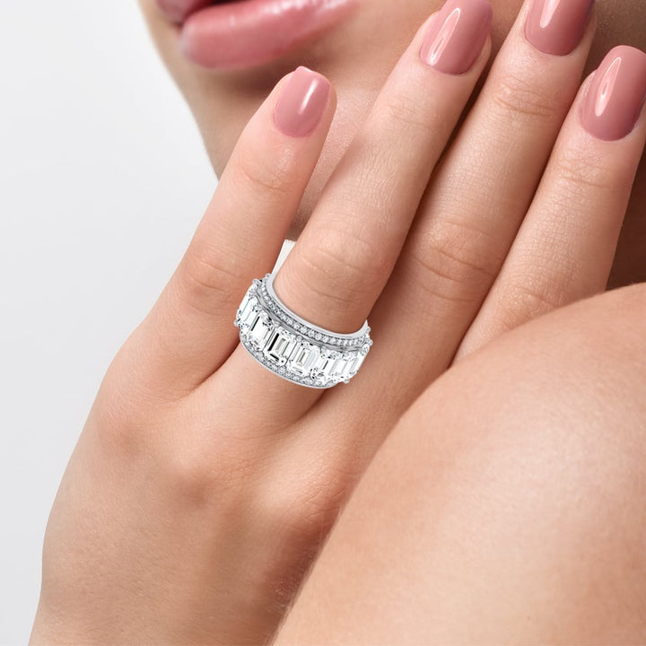14K 12.00CT Certified Lab Grown Band