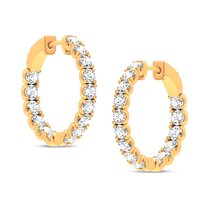 14K 3.00CT Lab Grown Diamond Hoops