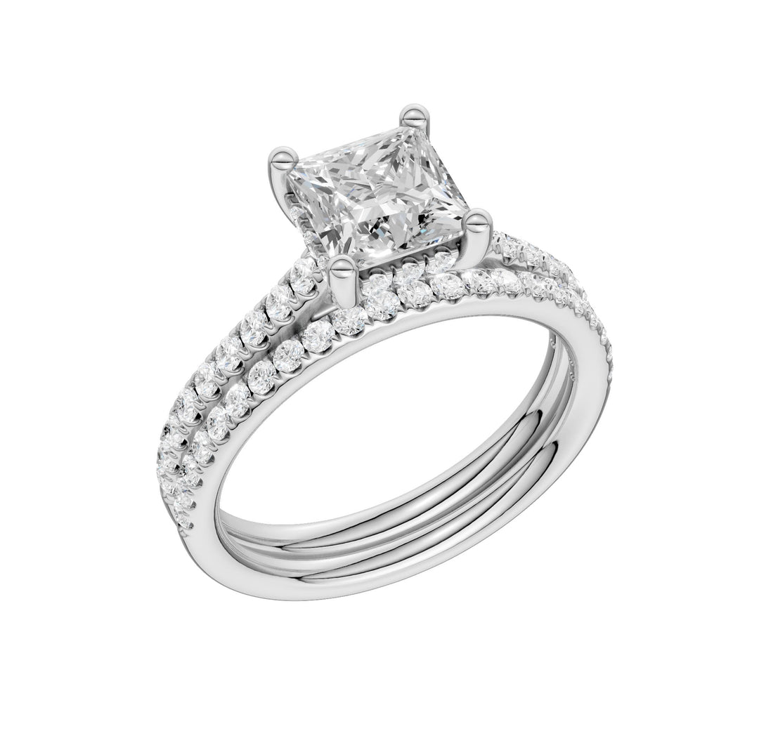 Platinum  2.50CT  Lab Diamond Bridal Ring