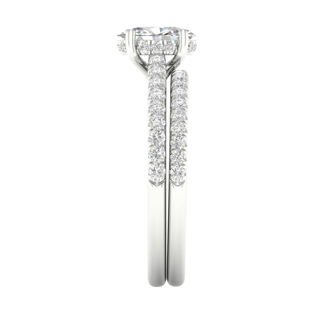 Platinum  1.50CT  Lab Diamond Bridal Ring