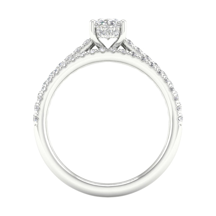 Platinum  1.50CT  Lab Diamond Bridal Ring