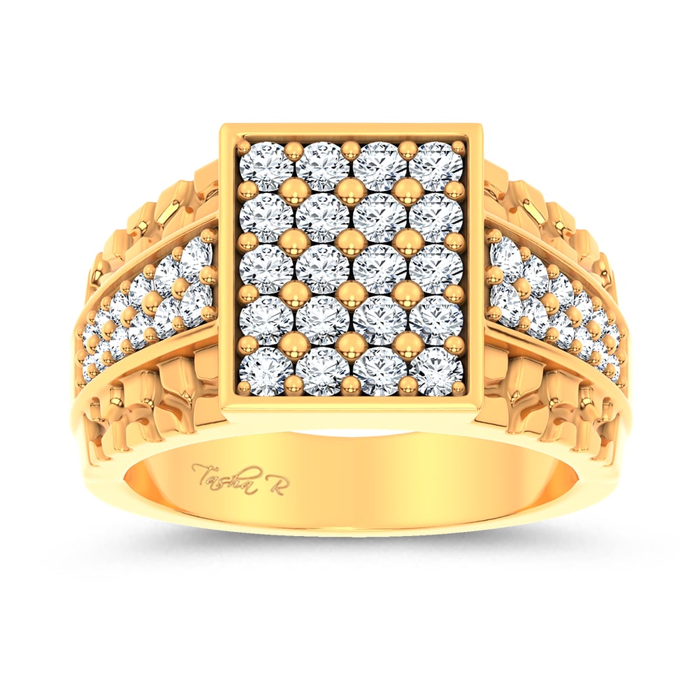 14K 1.50CT LAB GROWN Diamond Mens Ring