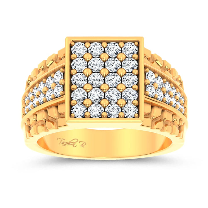 14K 1.50CT LAB GROWN Diamond Mens Ring