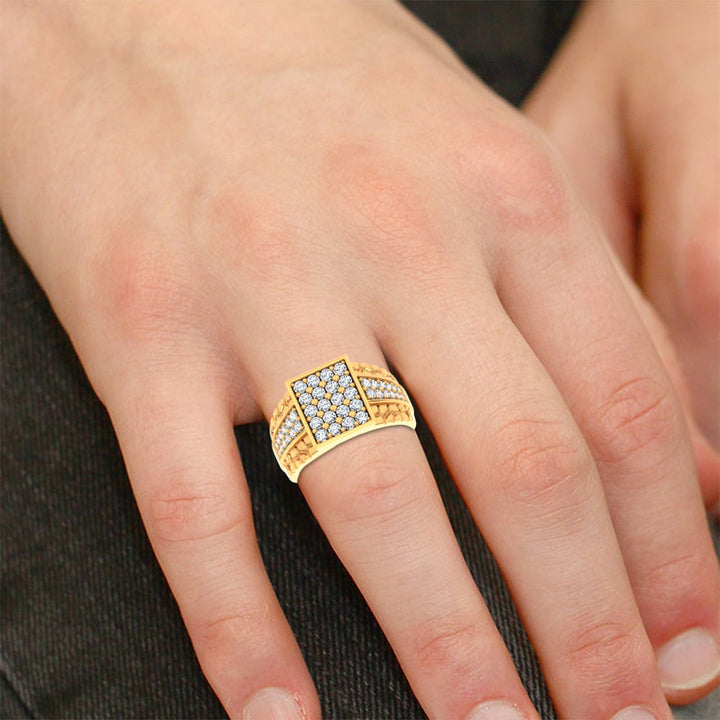 14K 1.50CT LAB GROWN Diamond Mens Ring