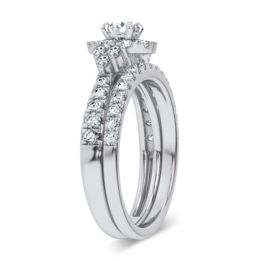 10K 1.00CT Lab Grown DIAMOND BRIDAL SET