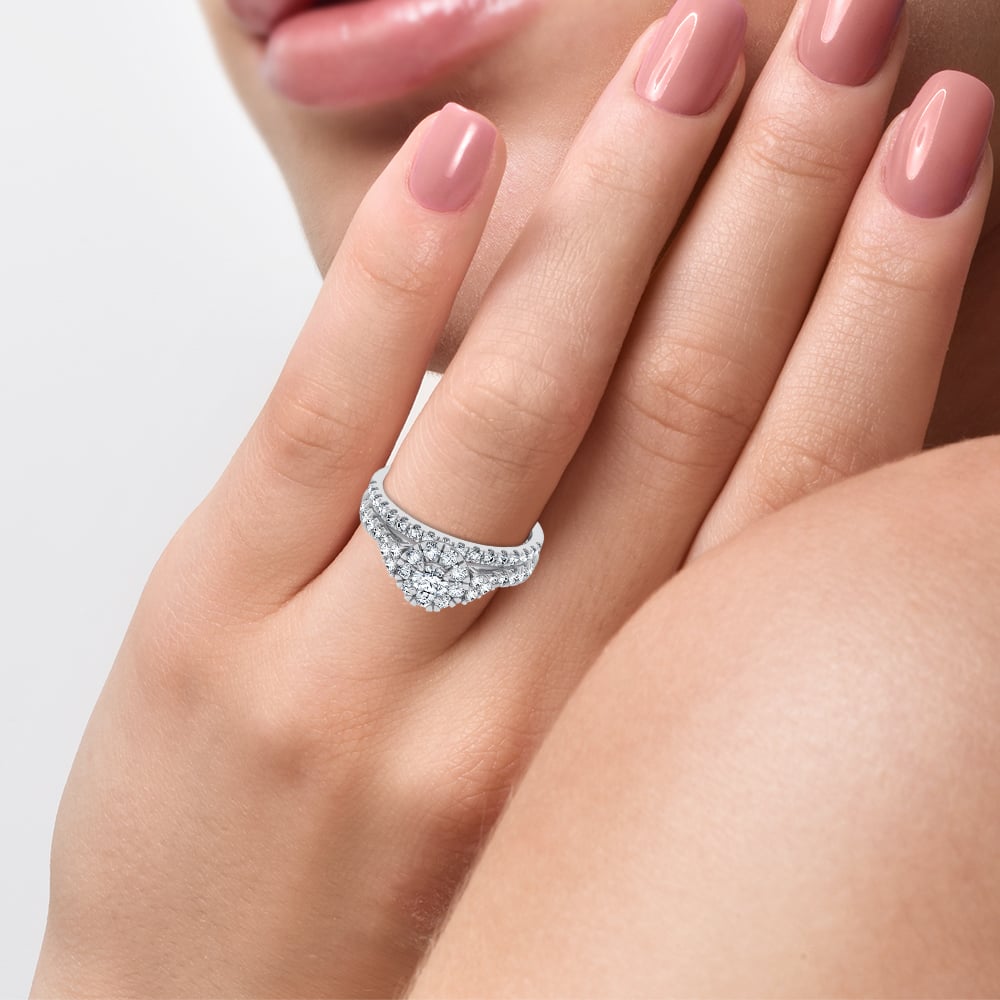 10K 1.00CT Lab Grown DIAMOND BRIDAL SET